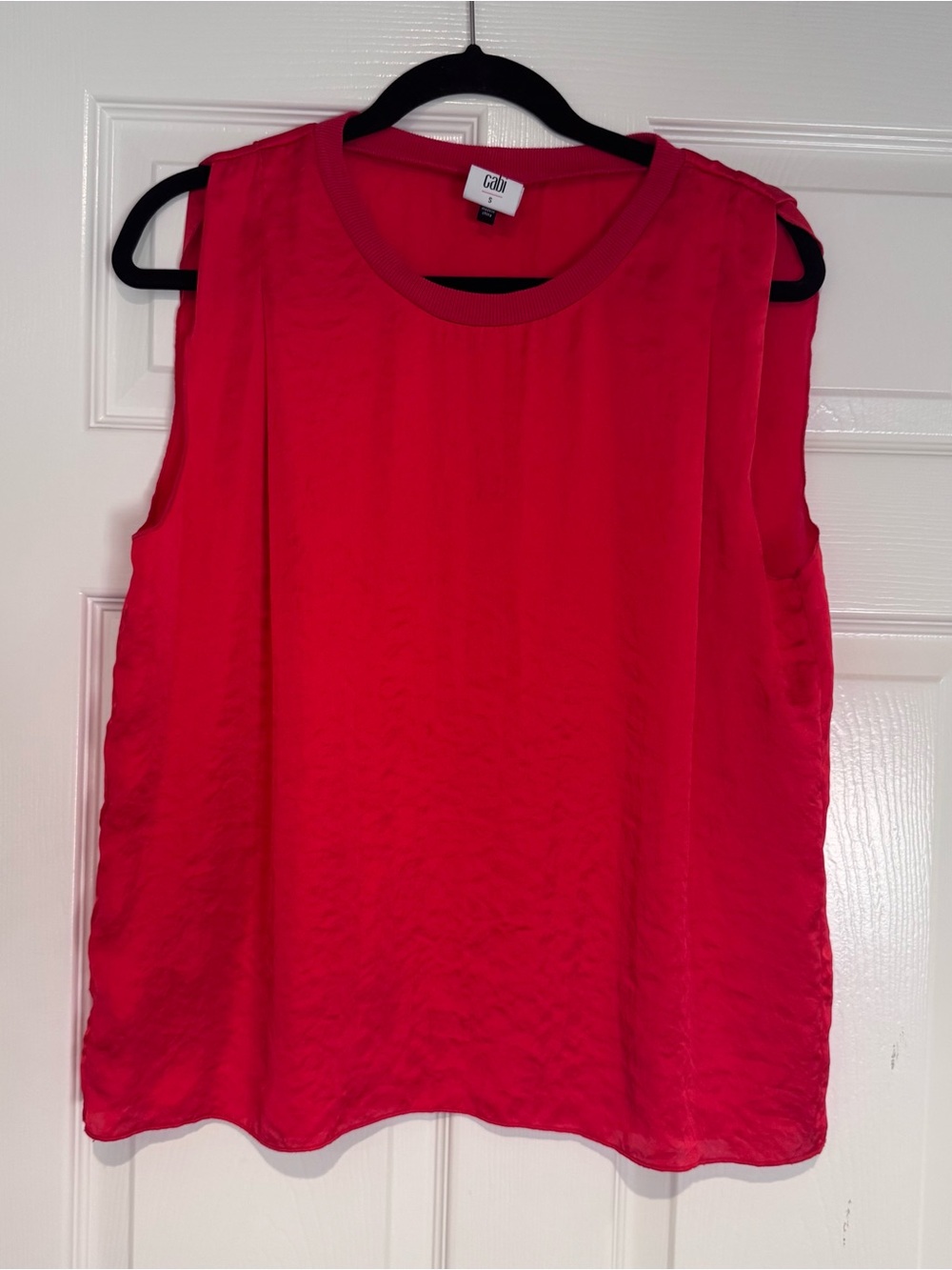Red Sleeveless Blouse